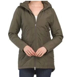 Women's Green North Face Harway Insulated Parka With Fur Hood Sz L